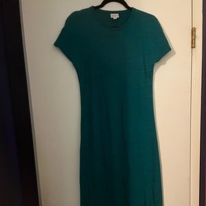 LuLaRoe Maria maxi dress, size xs, heather teal.